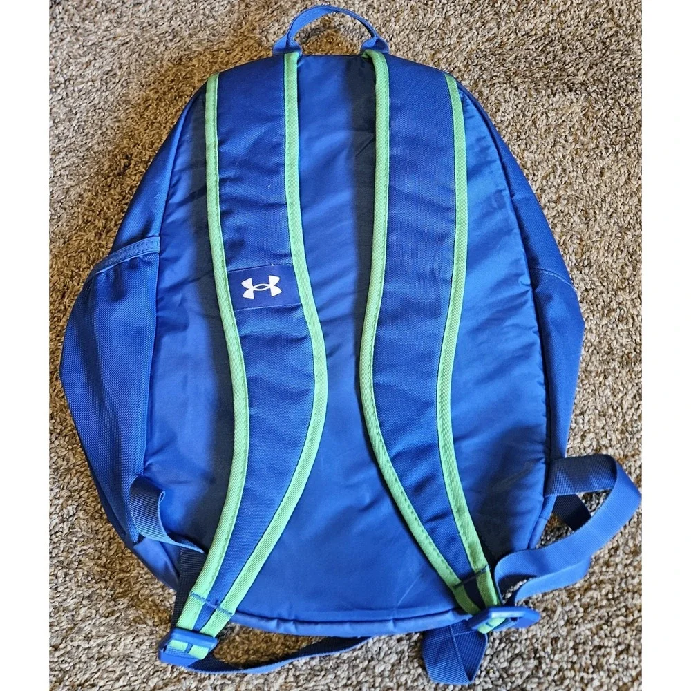 Under Armour Hustle Lite Backpack Blue UA Storm School Travel Bag‎